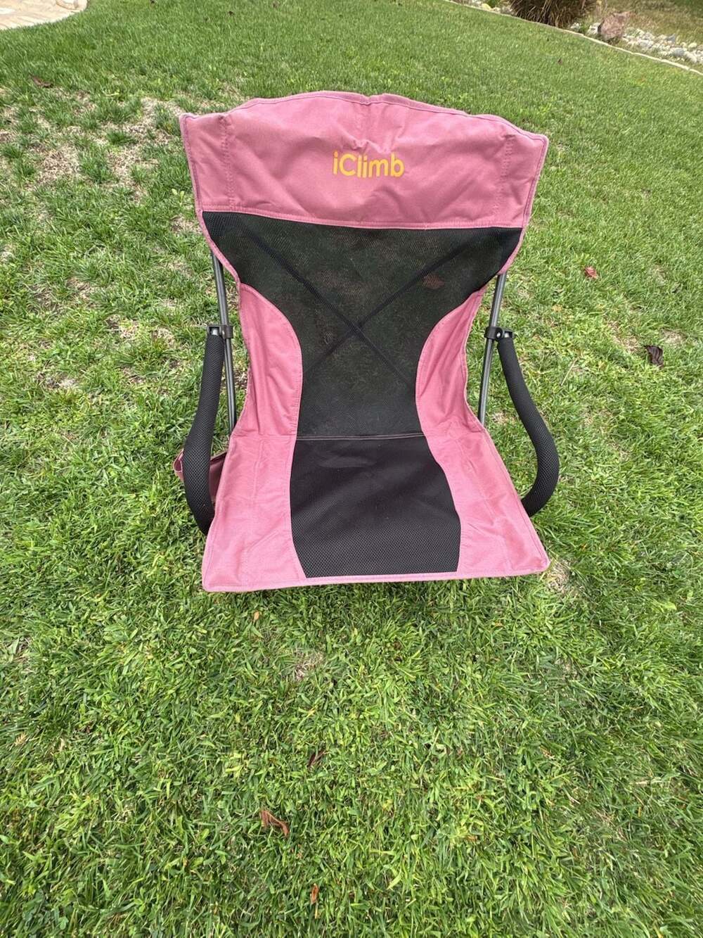 iClimb Compact Low Beach Camping Chair Dusty Rose